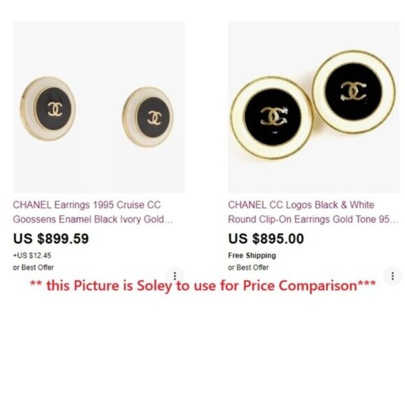 Chanel Vintage Interlocking Clip-On Earrings ๐ค๐คโจ - Picture 11 of 13